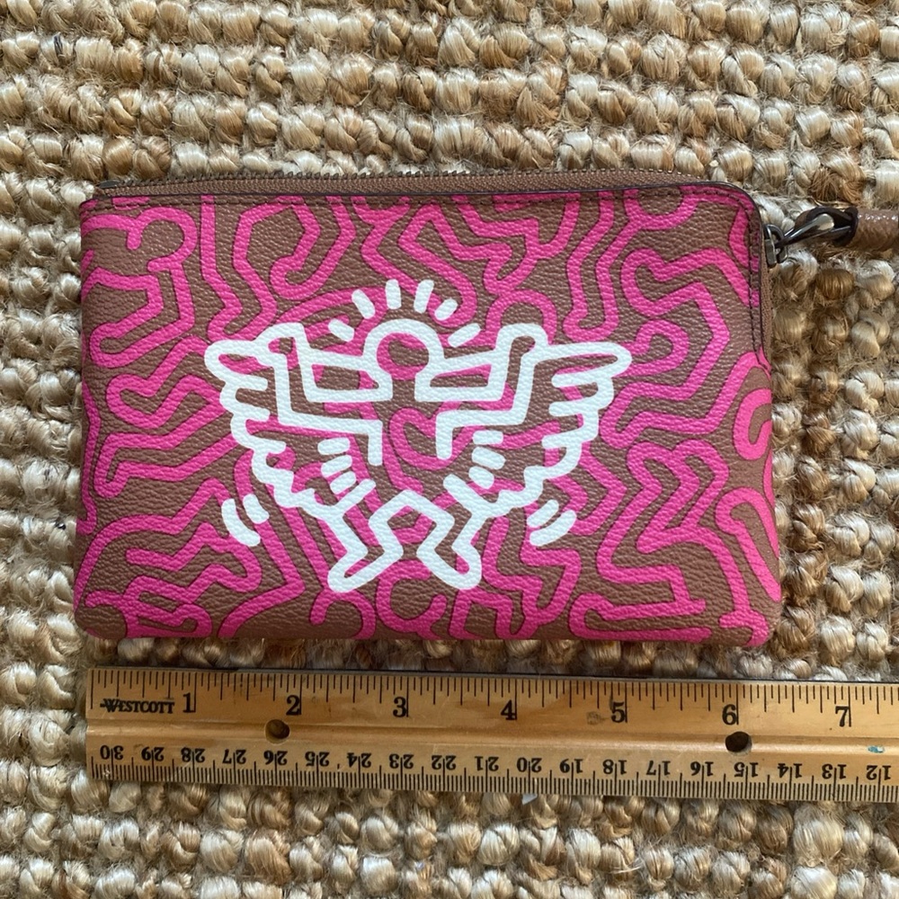 Pink and Brown Patterned Clutch